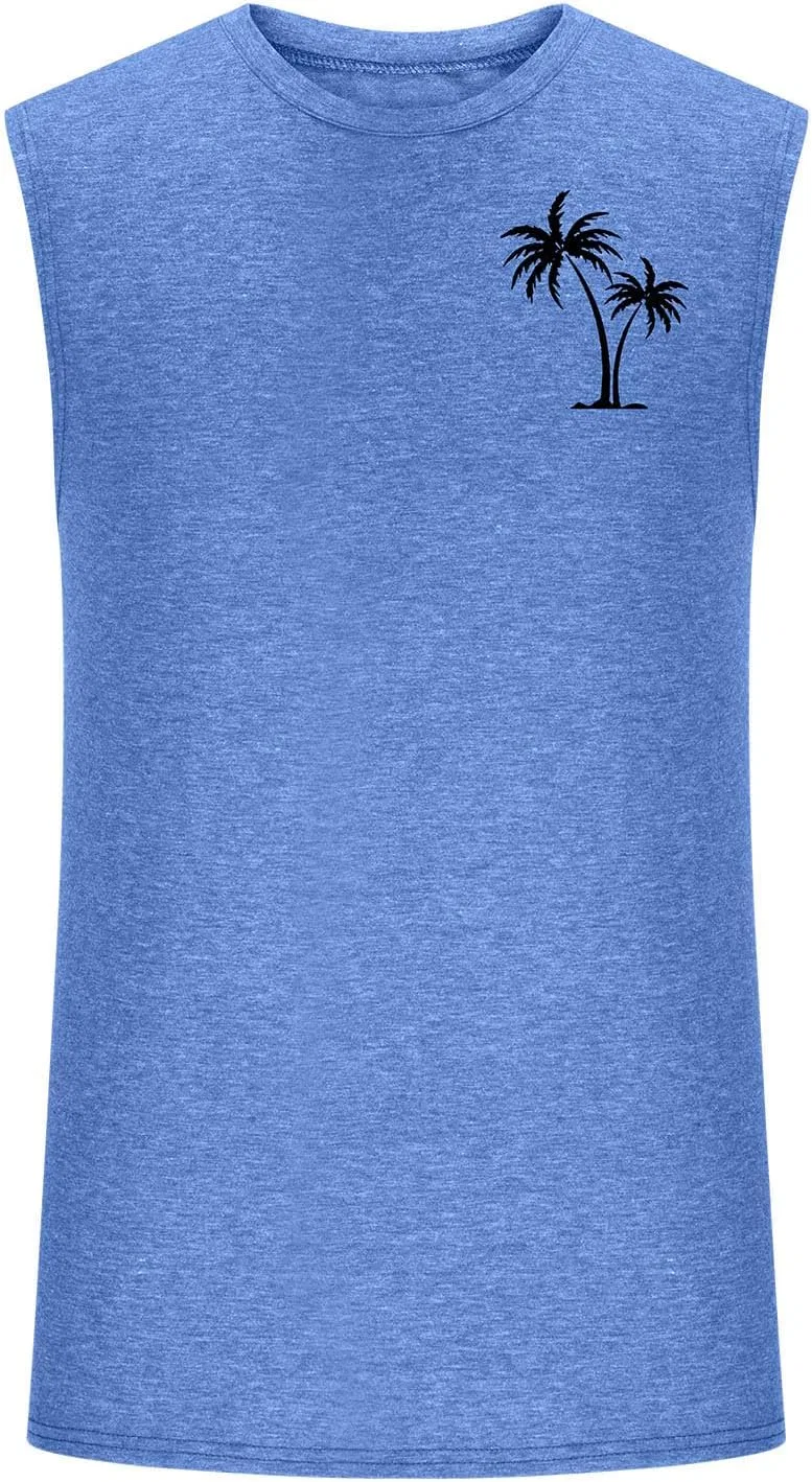 Мужской топ для тренировок, майка без рукавов, Active, Brand Generic, Blue — фото 3