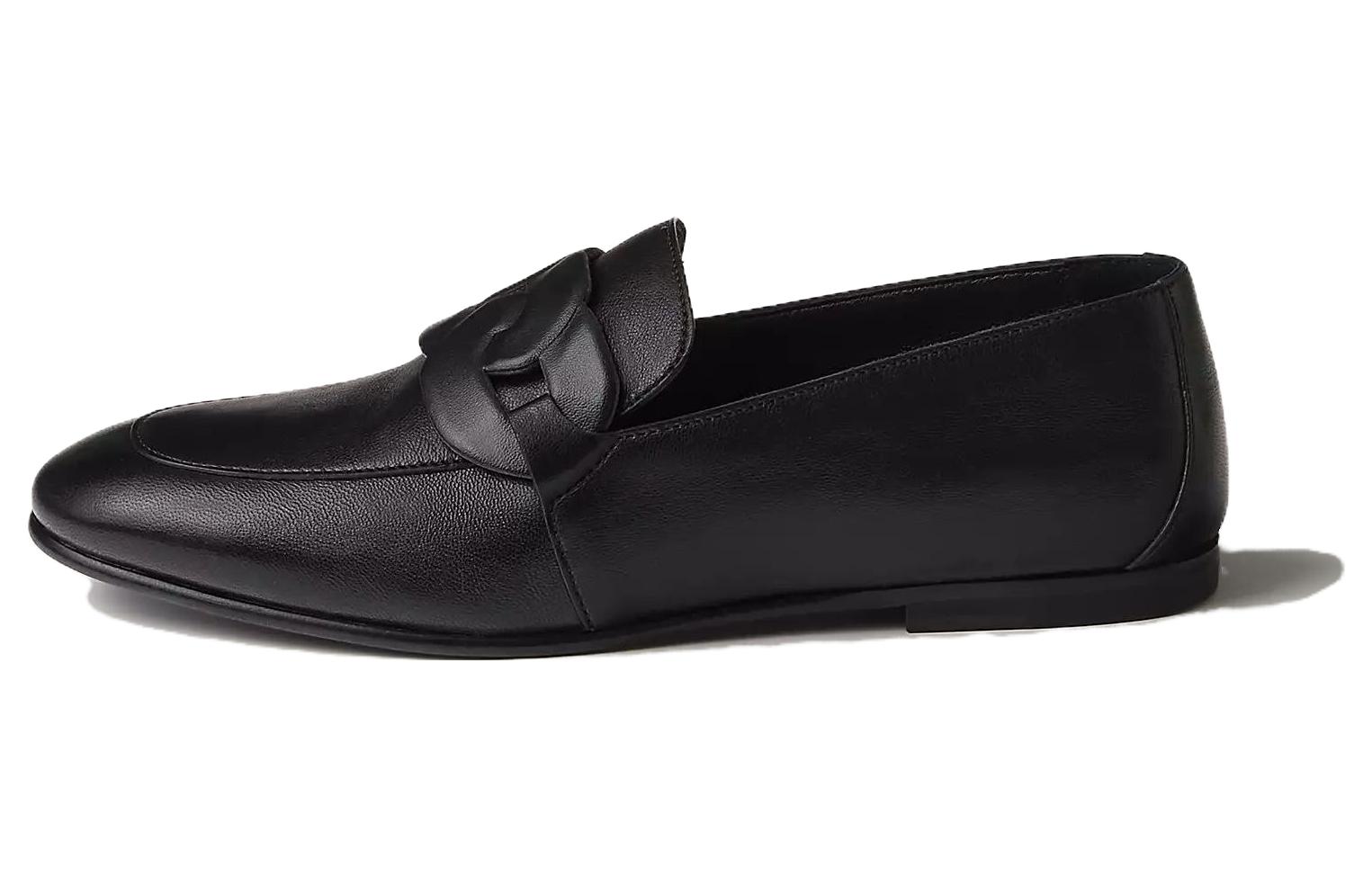HERMES Честные Лоферы Женские Черные