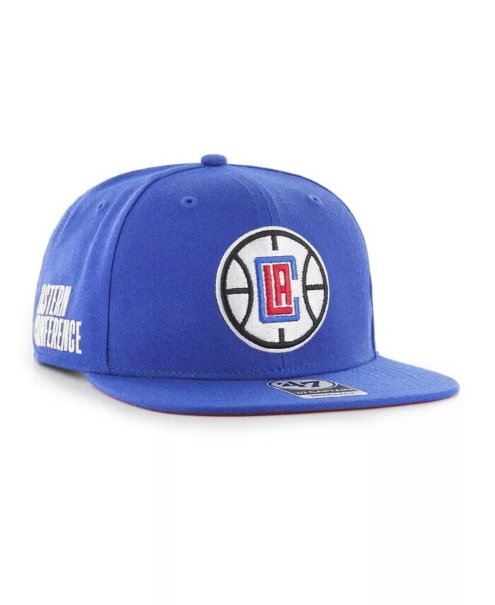 

Мужская кепка Royal LA Clippers Sure Shot Captain Snapback '47 Brand, синий