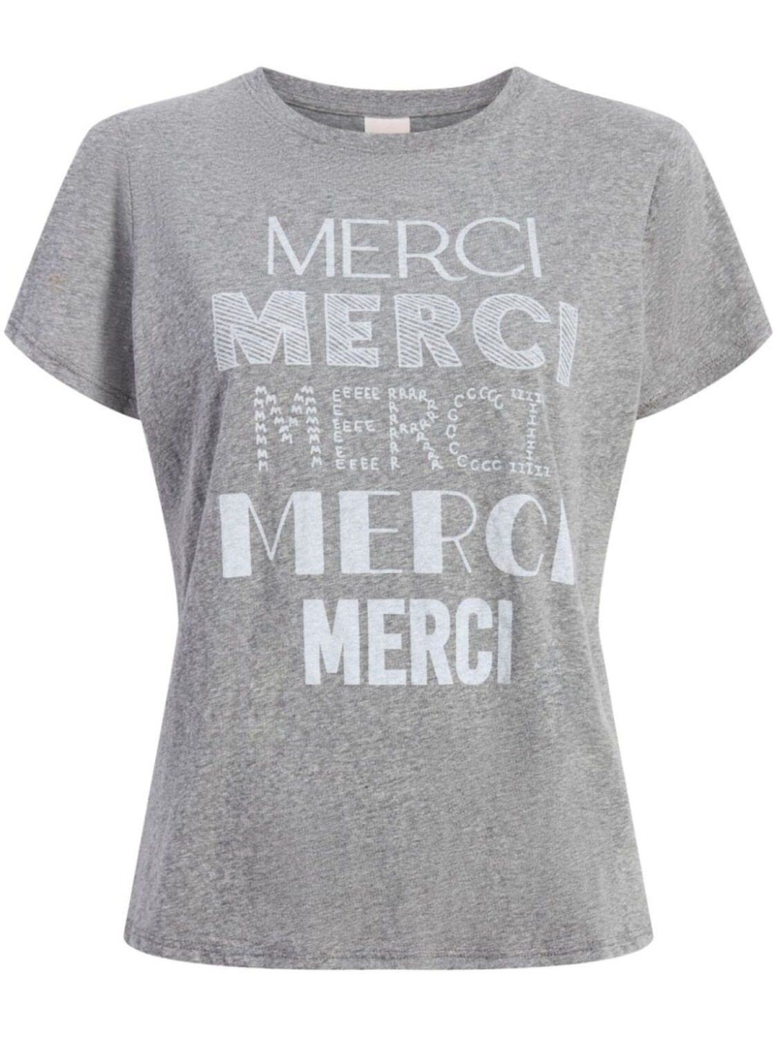 

Cinq A Sept футболка из хлопка с принтом Merci, серый