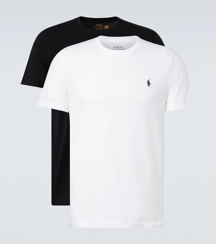 Комплект из 2 футболок из хлопкового трикотажа Polo Ralph Lauren, черный