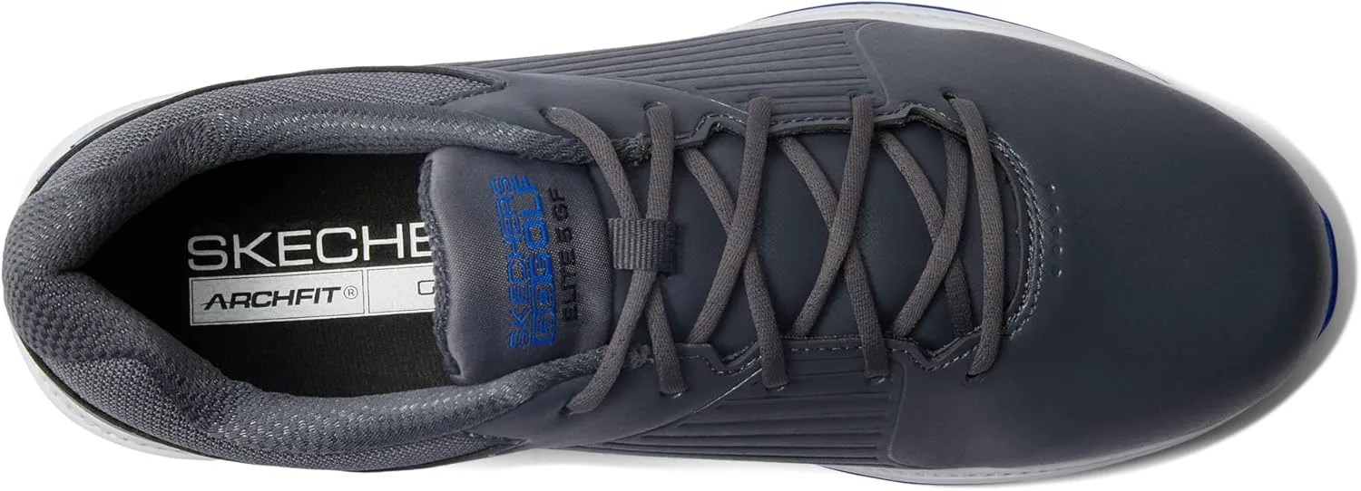 Мужские водонепроницаемые гольф-туфли Skechers Elite 5 Arch Fit, серый/синий — фото 3
