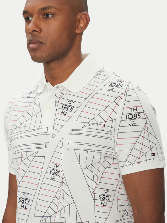 Рубашка поло стандартный крой Sailing MW0MW39309 Tommy Hilfiger, экрю — фото 4