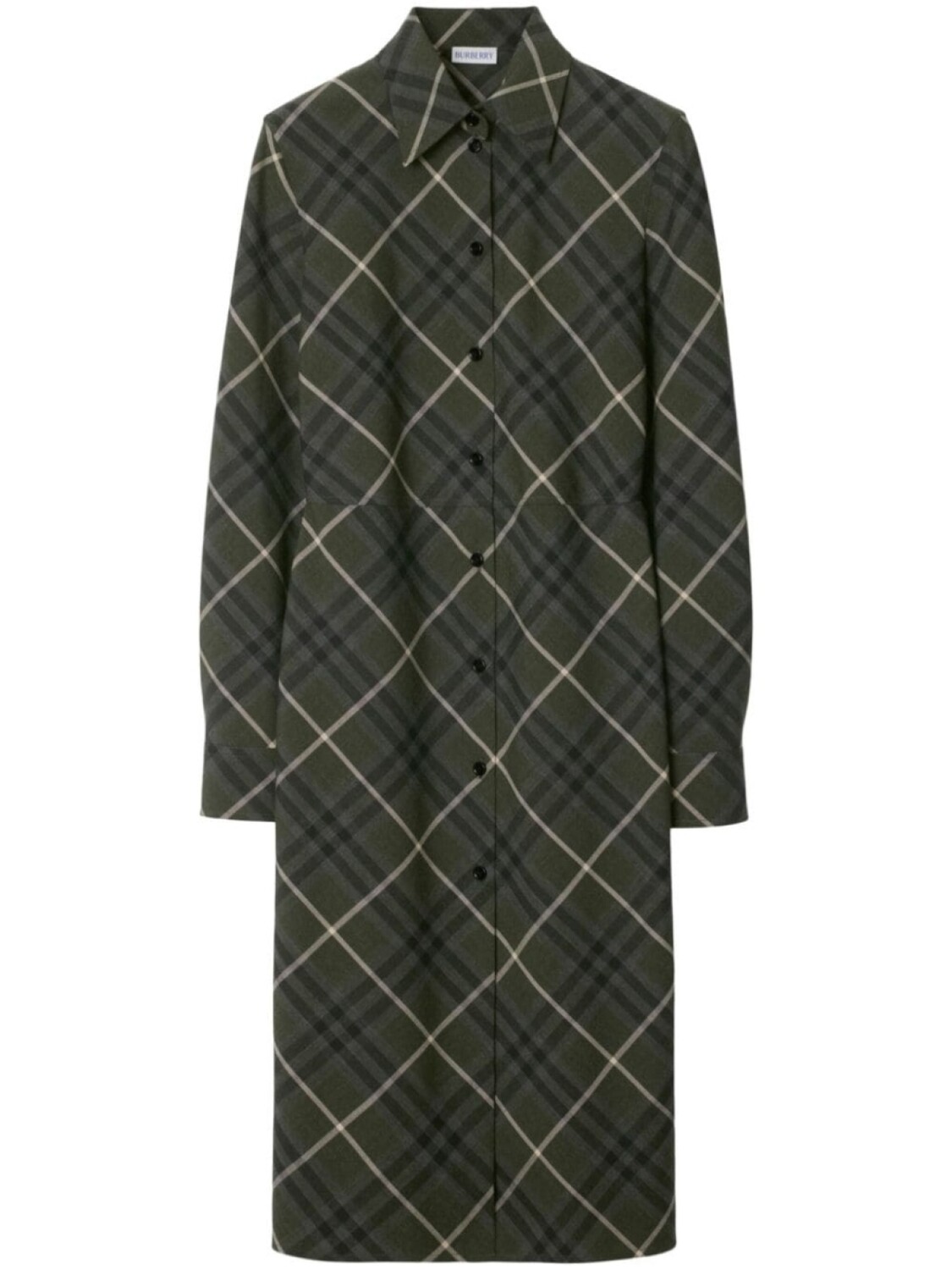 

Burberry платье-рубашка в клетку, серый