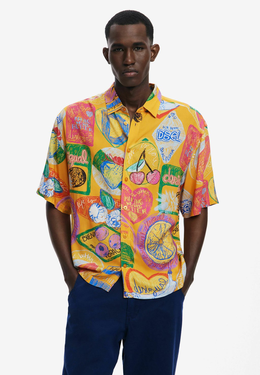 

Рубашка SHORT-SLEEVE WITH FRUITS Desigual, оранжевый
