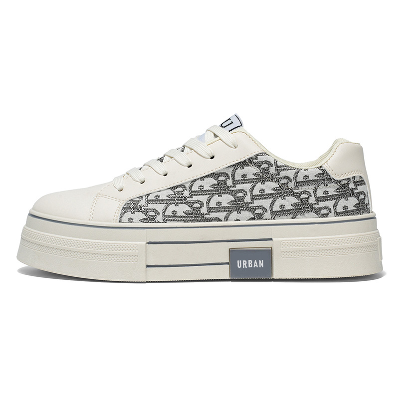 

URBAN AUTHENTIC Антискользящие износостойкие низкие скейтерские кроссовки мужские бежево-серые, цвет Beige Gray