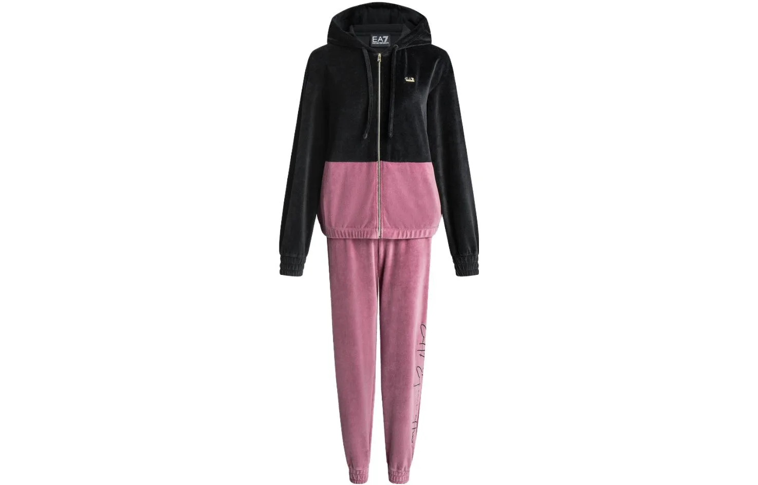 Костюм casual EA7 FW23 для женщин EMPORIO ARMANI, черный розовый