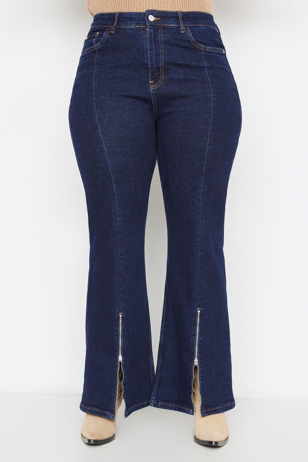 

Джинсы больших размеров - Синий - Тонкий Trendyol, синий