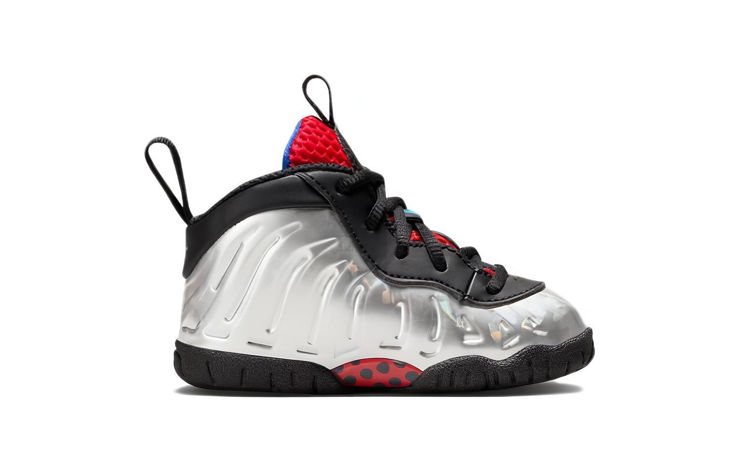 Little Posite One TD 'All-Star' Nike, серебряный черный — фото 3