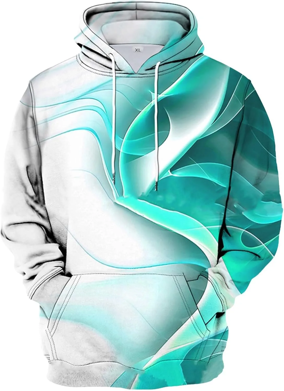 

Ymosrh мужская толстовка с капюшоном, принт, карман, размеры M-6XL