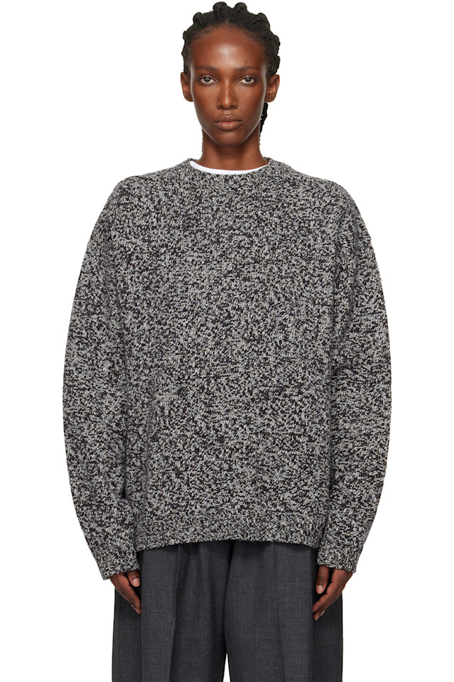 

Studio Nicholson Серый вязаный свитер из хэмила