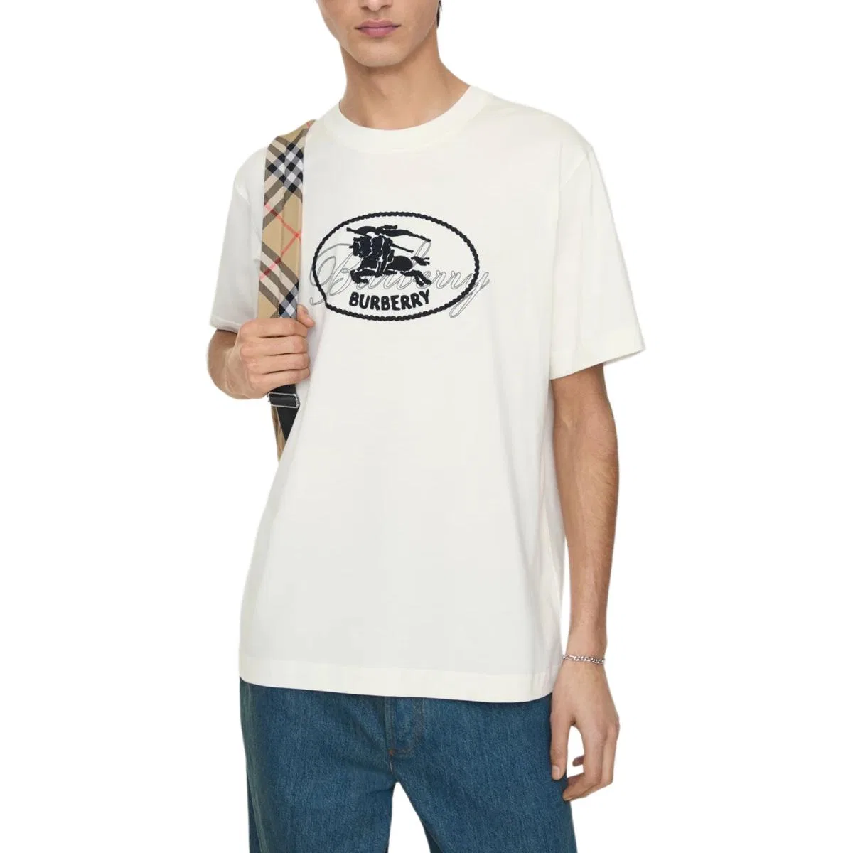 Футболка Burberry Knight Stamp, Chalk White — фото 3