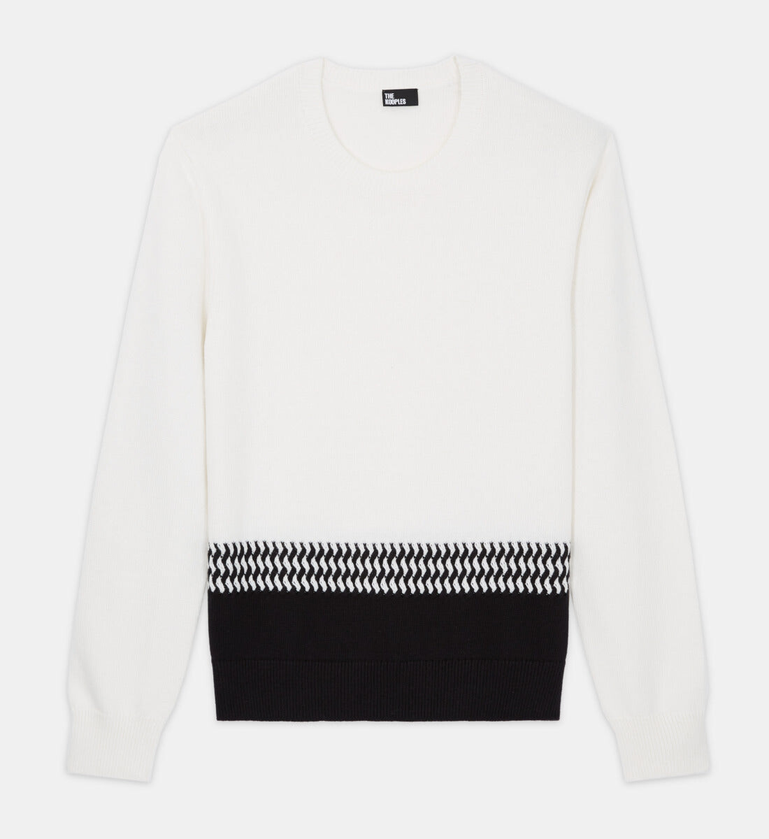 

Двухцветный вязаный свитер THE KOOPLES, цвет White / Black