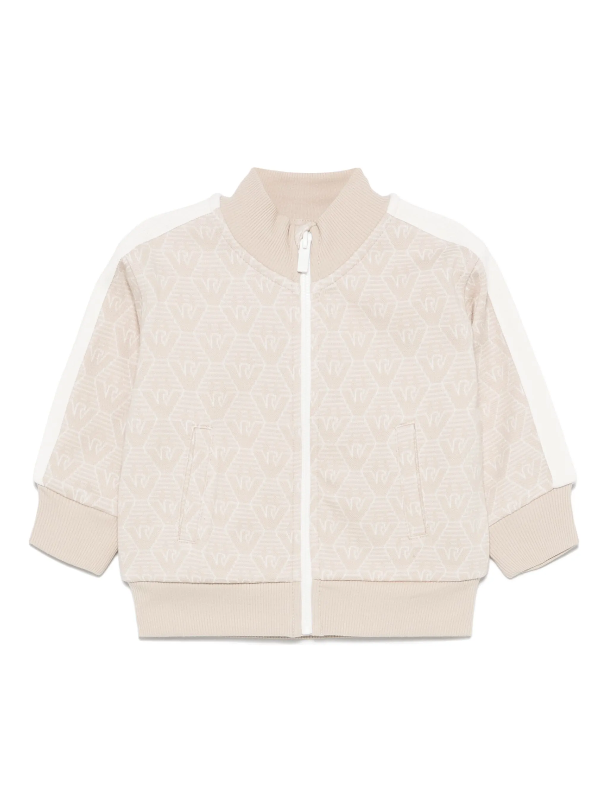 

Толстовка с монограммой Emporio Armani Kids, бежевый