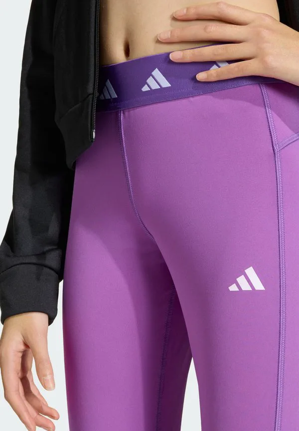Брюки-Леггинсы techfit 7/8 для детей Adidas Performance, Active Purple/White — фото 3