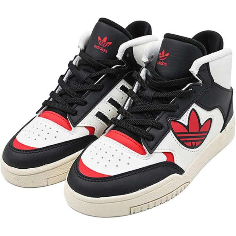 Детские кроссовки для скейтбординга DROP STEP XL 2.0 с противоскользящим износостойким низким верхом Adidas Originals, белый/красный/черный — фото 3