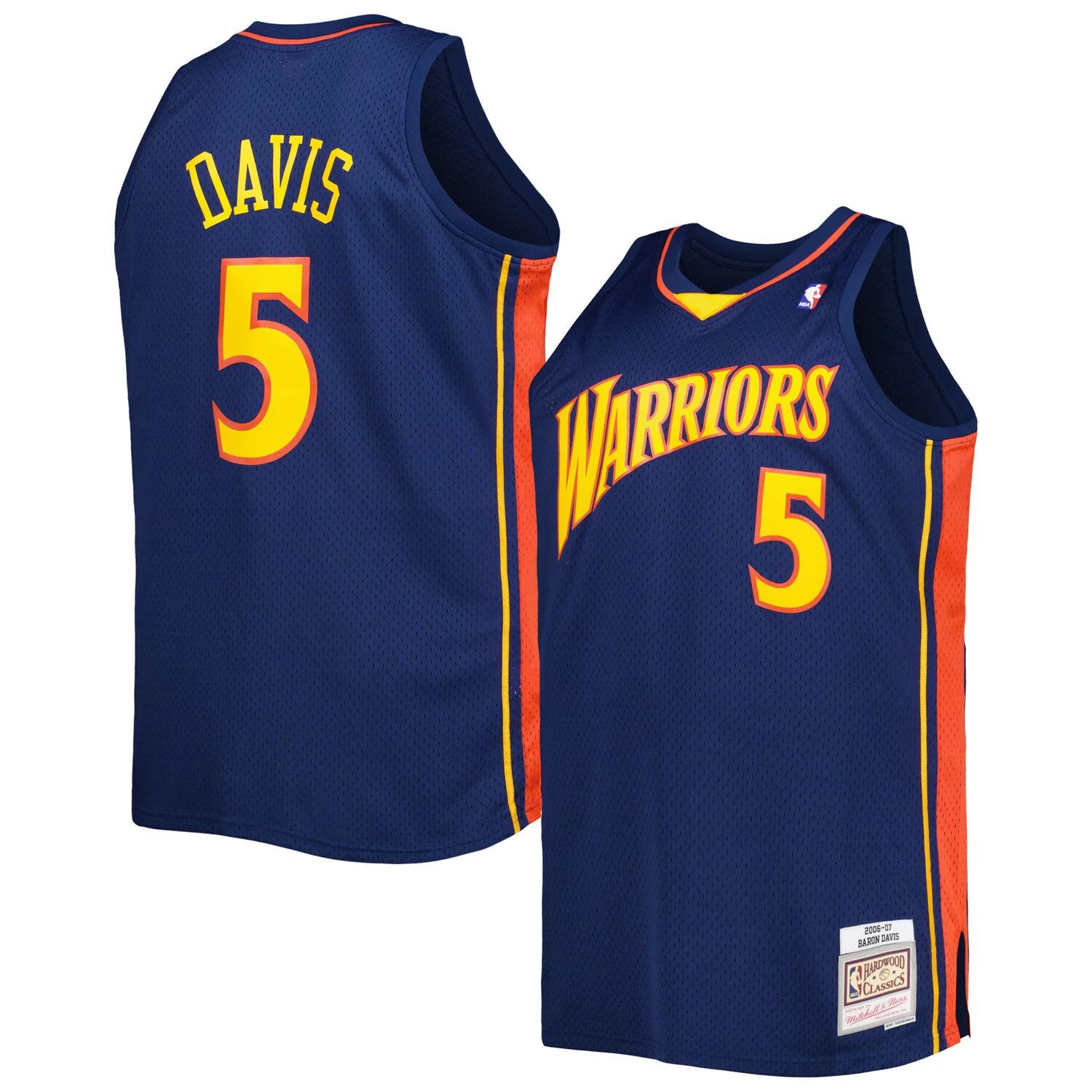 

Мужская майка Mitchell & Ness Baron Davis Navy Golden State Warriors Big & Tall Hardwood Classics 2006-07 Swingman