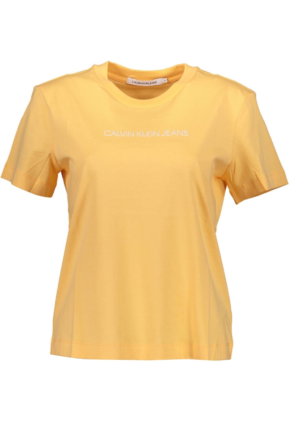 

Оранжевая хлопковая женская футболка Calvin Klein
