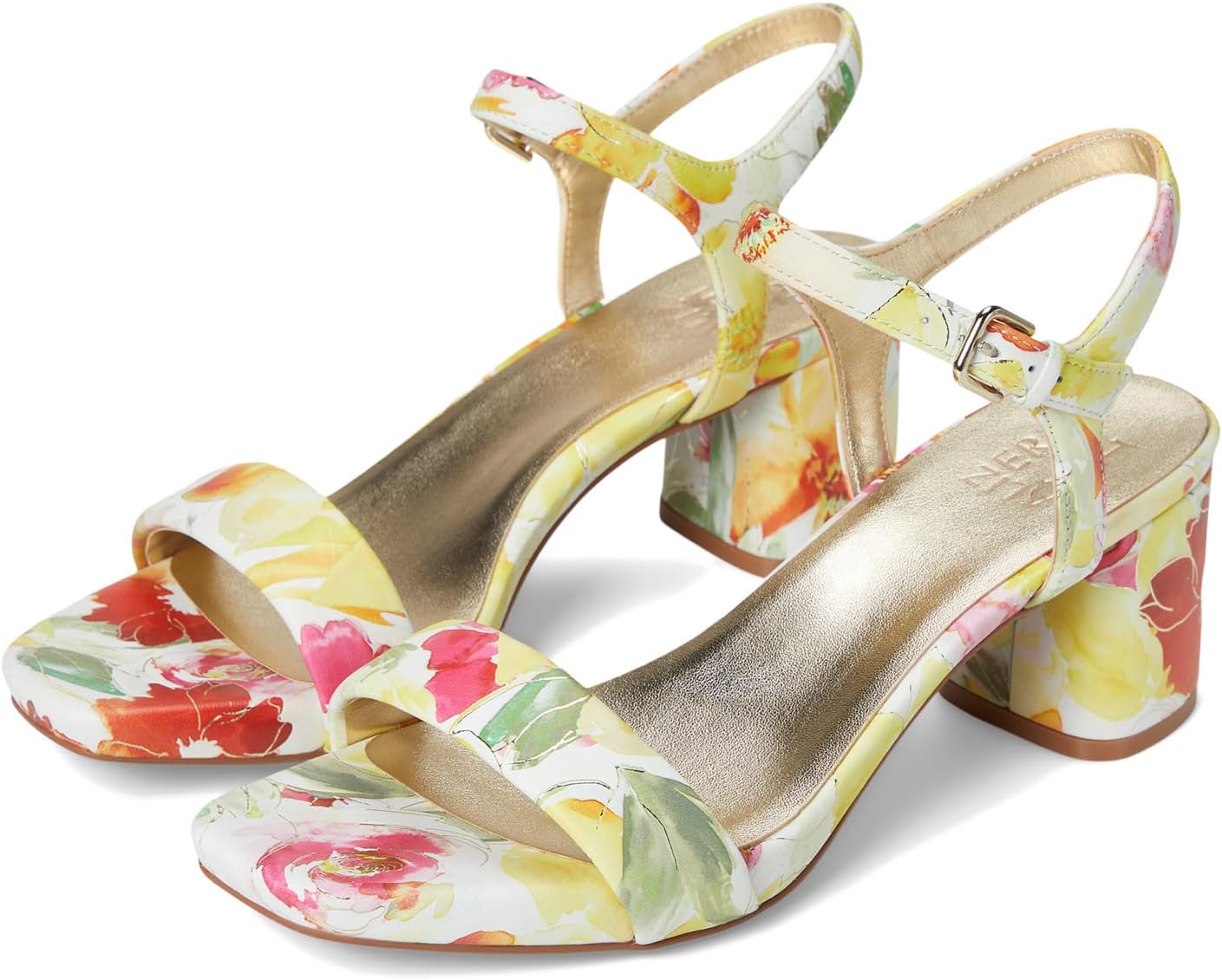 Сандалии Naturalizer Izzy, цвет Sunlight Yellow Floral Leather