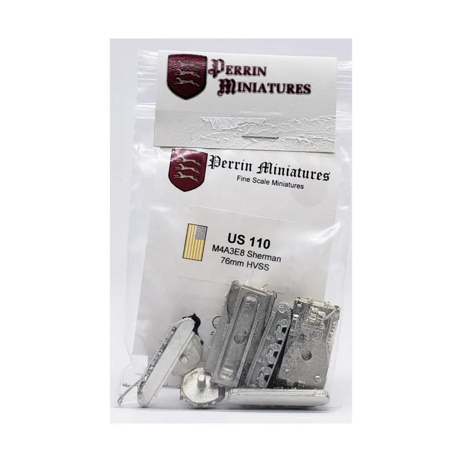 

M4A3E8 Шерман 76 мм HVSS, WWII Miniatures - USA (10mm) (Perrin Miniatures)