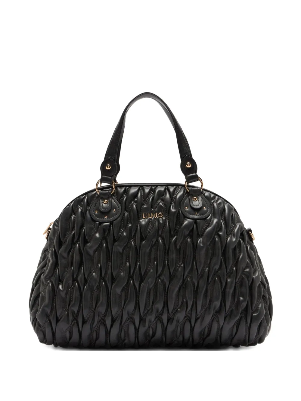 

Сумка-тоут среднего размера из матлассе на молнии LIU JO, черный