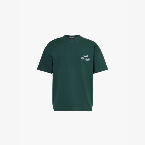 

Футболка свободного кроя из хлопкового джерси с вышивкой международного бренда Cole Buxton, зеленый