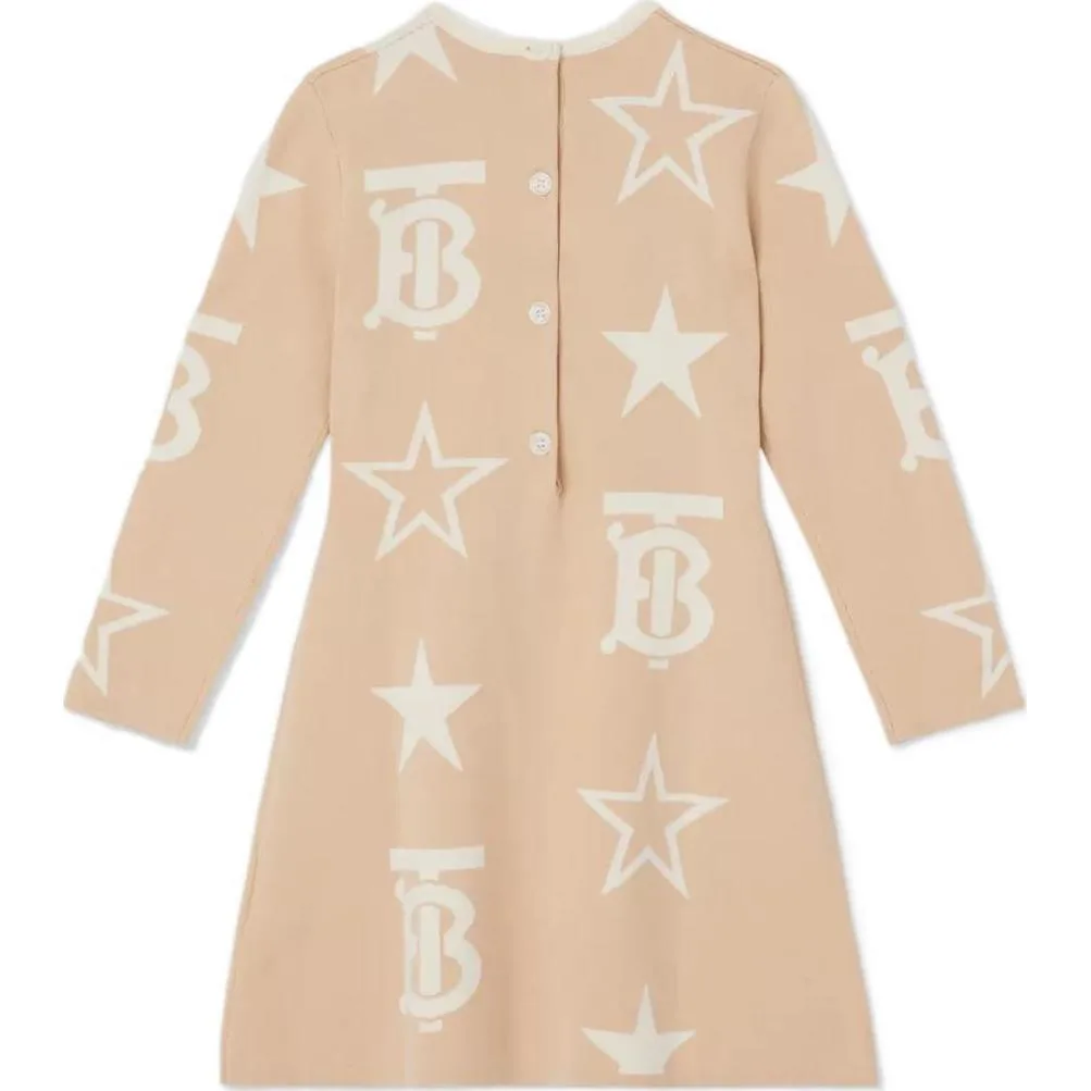 Burberry Платье для девочек, Almond Beige — фото 4