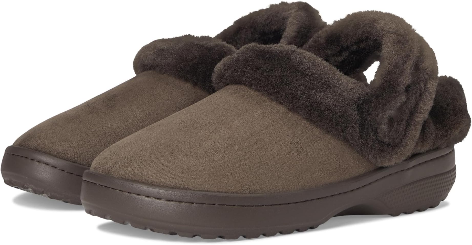 Сабо Crocs Unisex Classic Unfurgettable Clogs, Espresso Vegan Suede