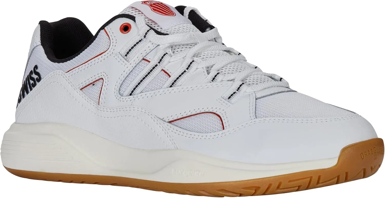Мужские кроссовки для пиклбола K-Swiss Tura Team, White Black Mars Red — фото 2