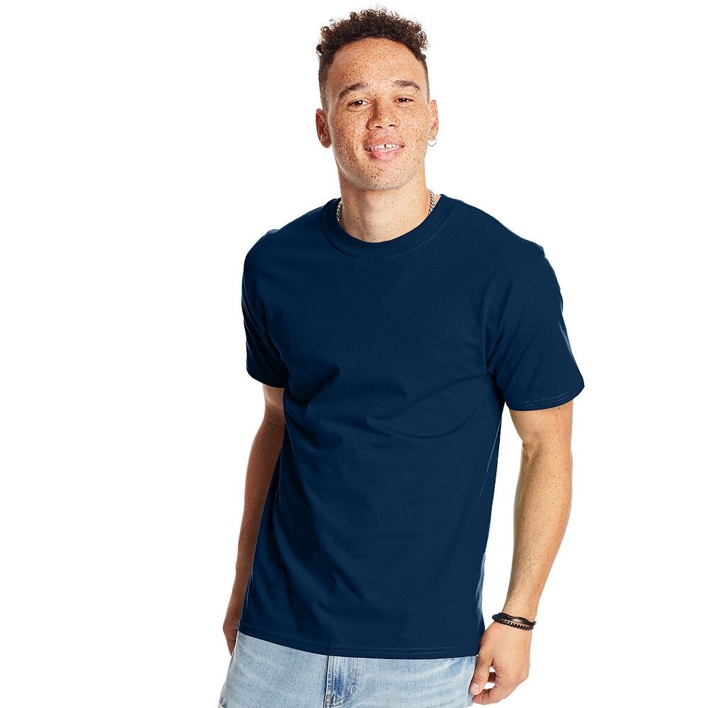 

Футболка из тяжелого хлопка Big & Tall Hanes Beefy-T, темно-синий