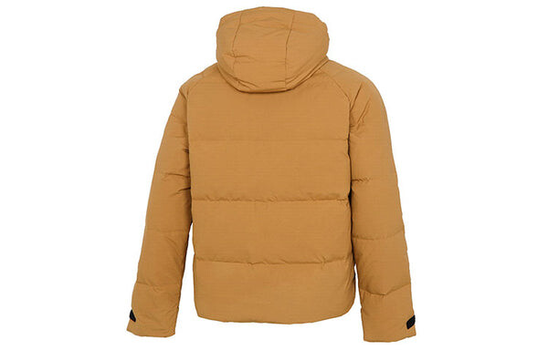 Пуховик Men's adidas Big Baffle Jkt Casual Sports Zipper Cardigan Hooded Down Jacket Turmeric, желтый — фото 2