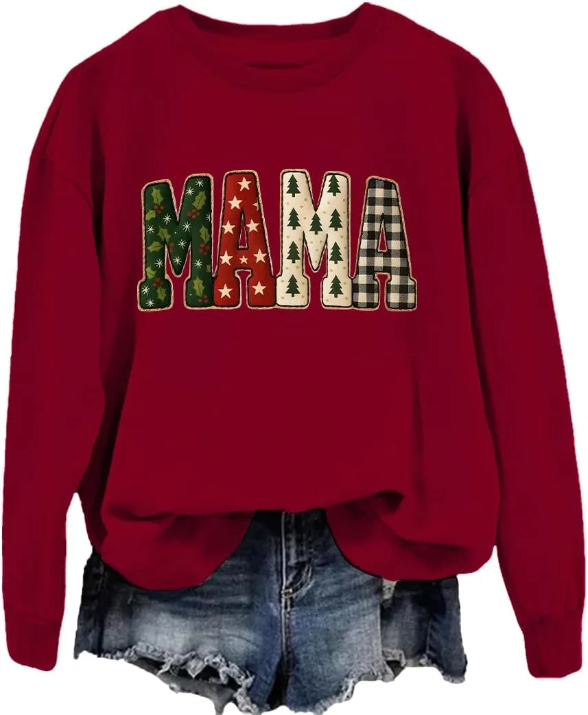 

Толстовка с принтом "Christmas Mama" JIONOCY