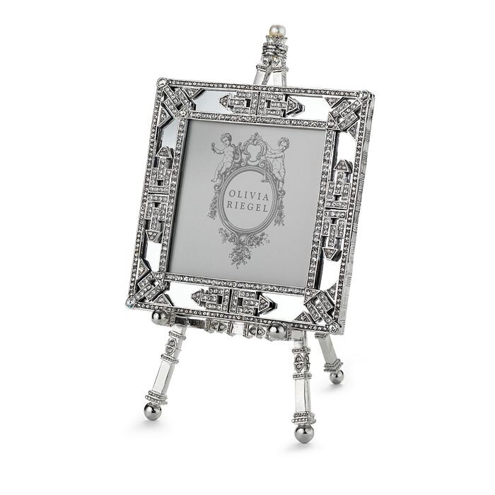 

Рамка зеркала Olivia Riegel Deco на мольберте, 3,5 x 3,5 дюйма, серебряный
