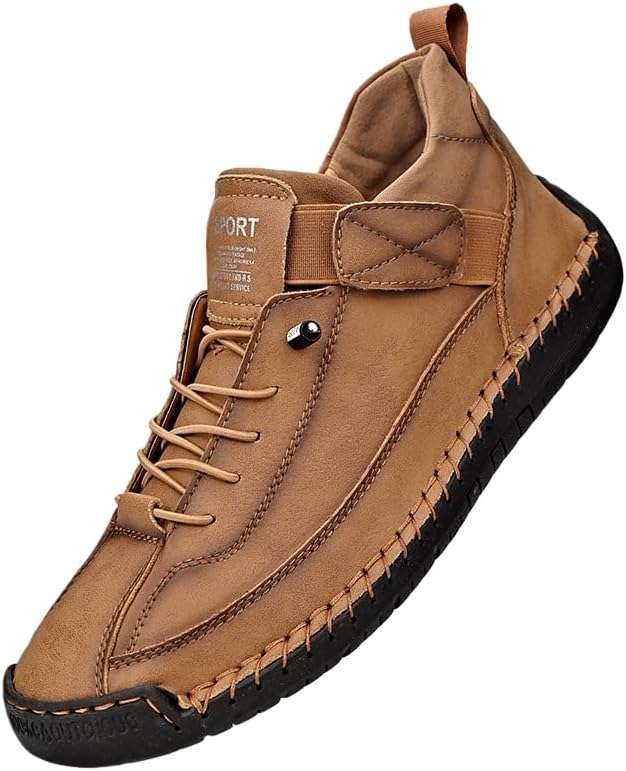 

Мужские стильные повседневные кроссовки - большой размер, на шнуровке, с округлым носком, плоской подошвой, резиновая подошва. Подходят для всех сезонов, для прогулок или работы Hoalox, коричневый