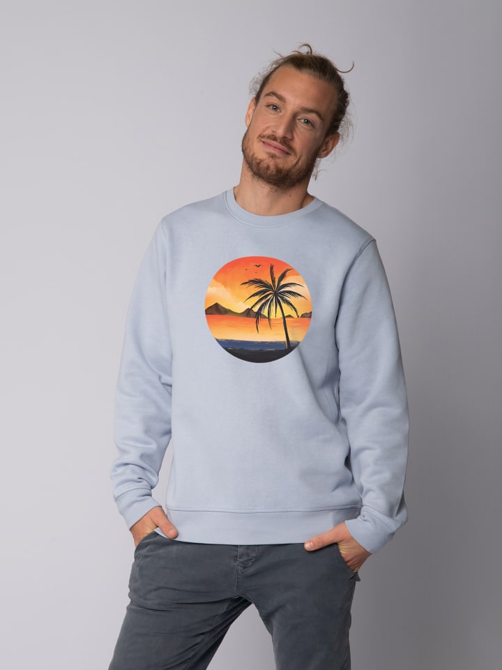 

Толстовка wat Apparel Sunset on palm beach, цвет serene blue