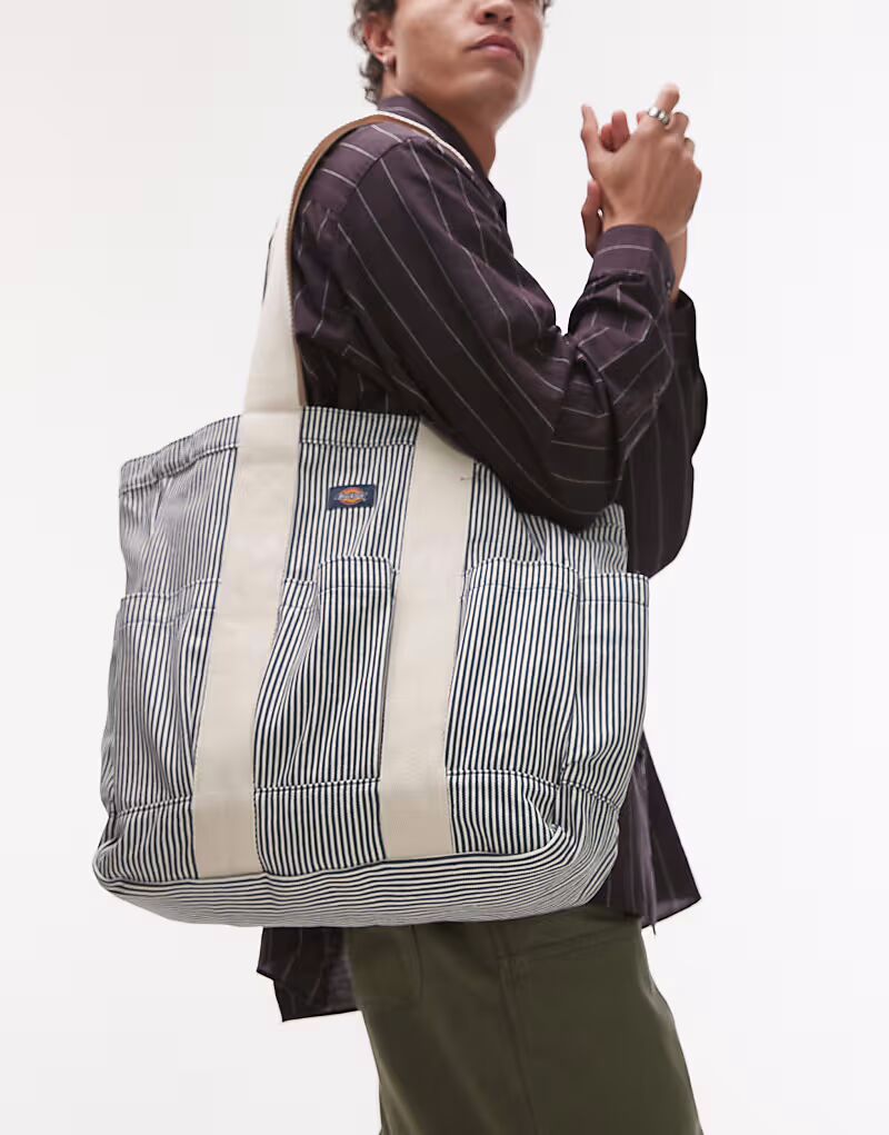 

Сумка-тоут Dickies Hickory Stripe синего цвета