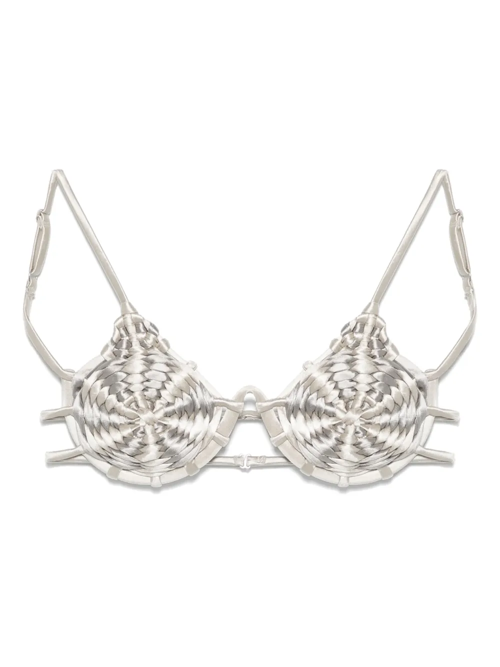 

Плетеный топ бикини Isa Boulder, серый