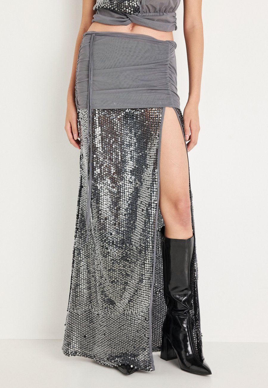 

Юбка Jaded London SEQUIN SKIRT WITH FOLD OVER WAISTBAND, Grey
