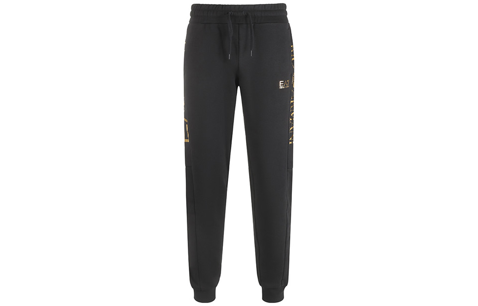 EMPORIO ARMANI Штаны casual EA7 FW23 мужские Black Gold — фото 3