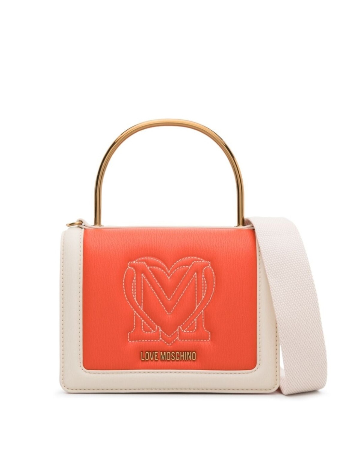 

Сумка-тоут с вышитым логотипом Love Moschino, оранжевый