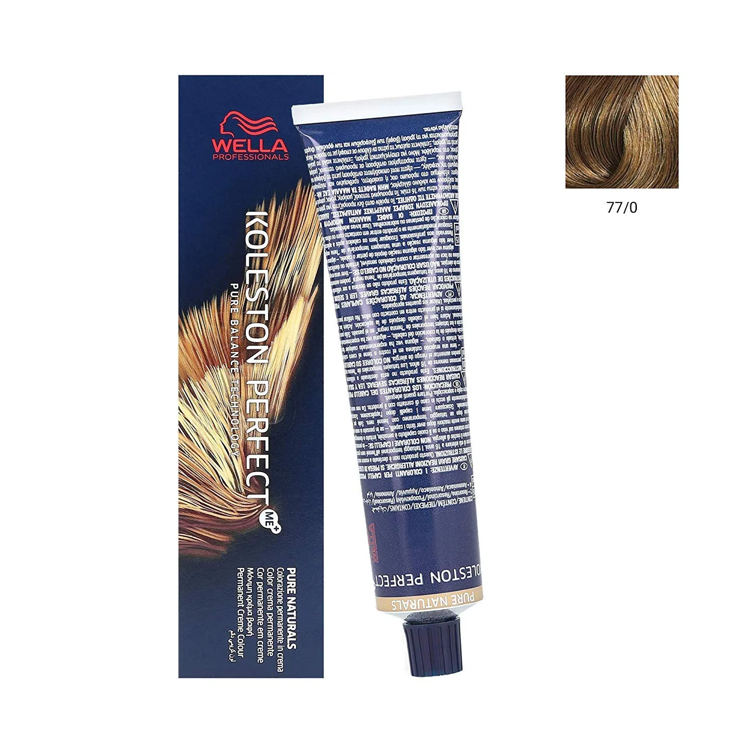 Стойкая краска для волос Wella Koleston Perfect ME+ Pure Naturals 77/0, 60 мл (2 шт.) Wella Professionals — фото 4