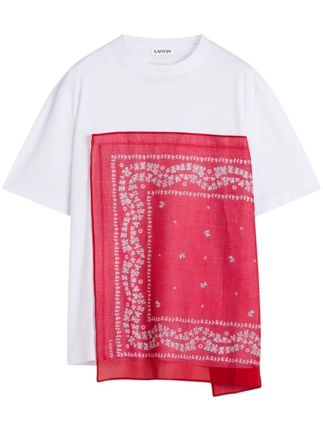 

Lanvin футболка со вставками, белый
