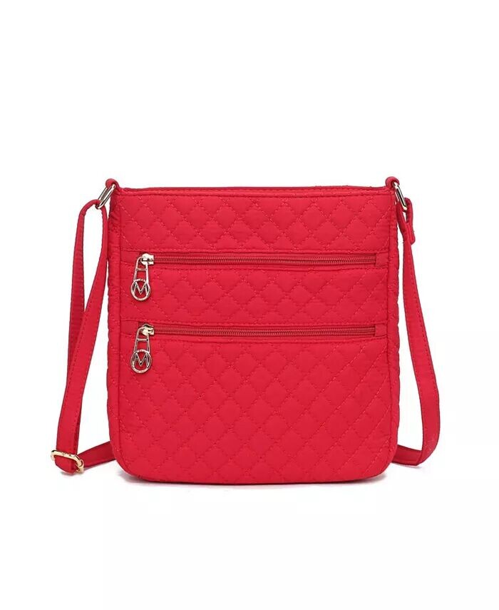 

Однотонное стеганое хлопковое плечо через плечо Lainey от Mia K Mkf Collection, красный