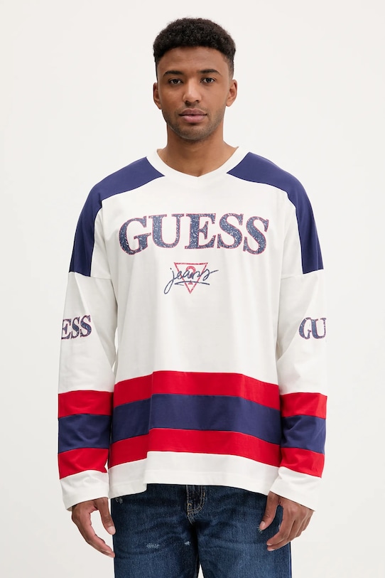 

Хлопковая водолазка Guess Jeans, белый