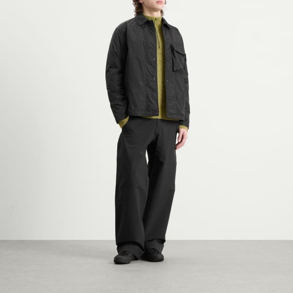 Рубашка-куртка из жатой ткани Stone Island, черный — фото 4
