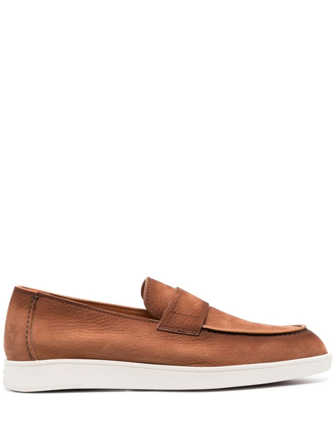 

Santoni лоферы с эффектом кракле, коричневый