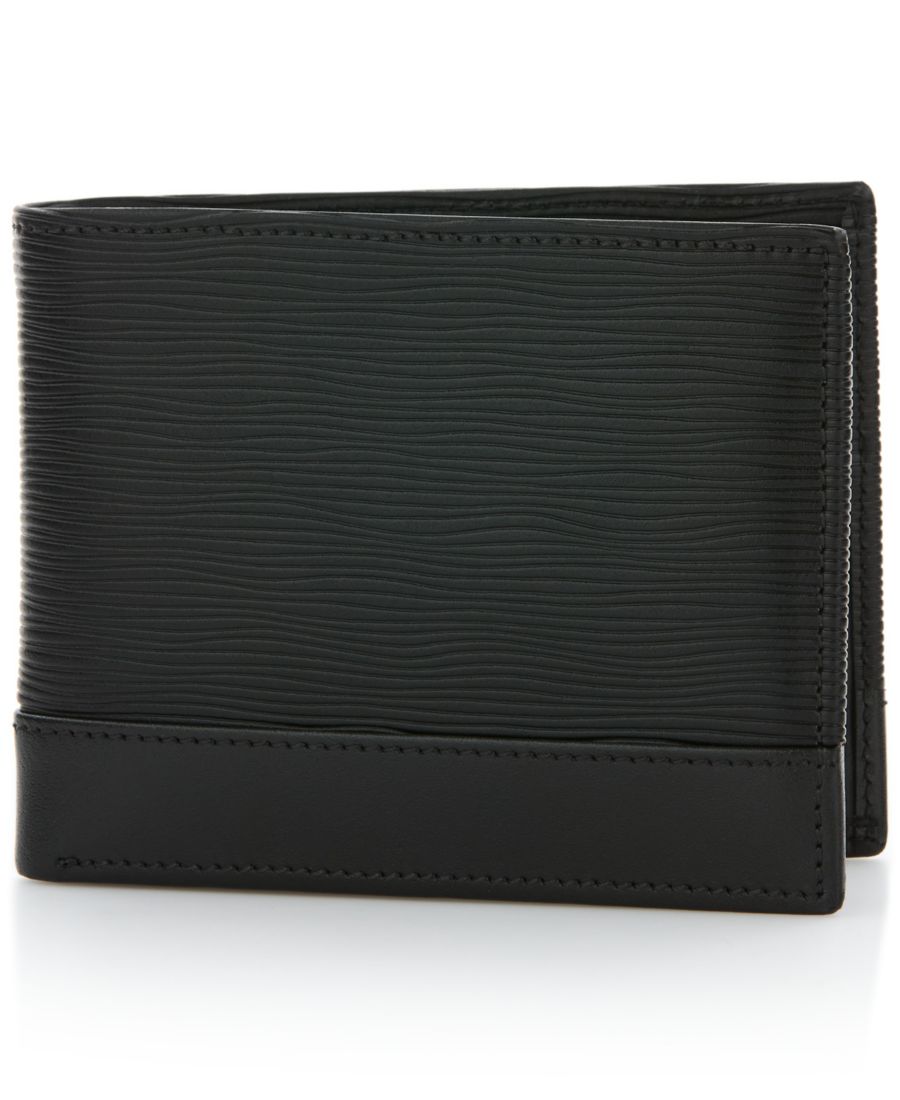 

Мужской кожаный портфель-кошелек для проездных Perry Ellis Portfolio, Black