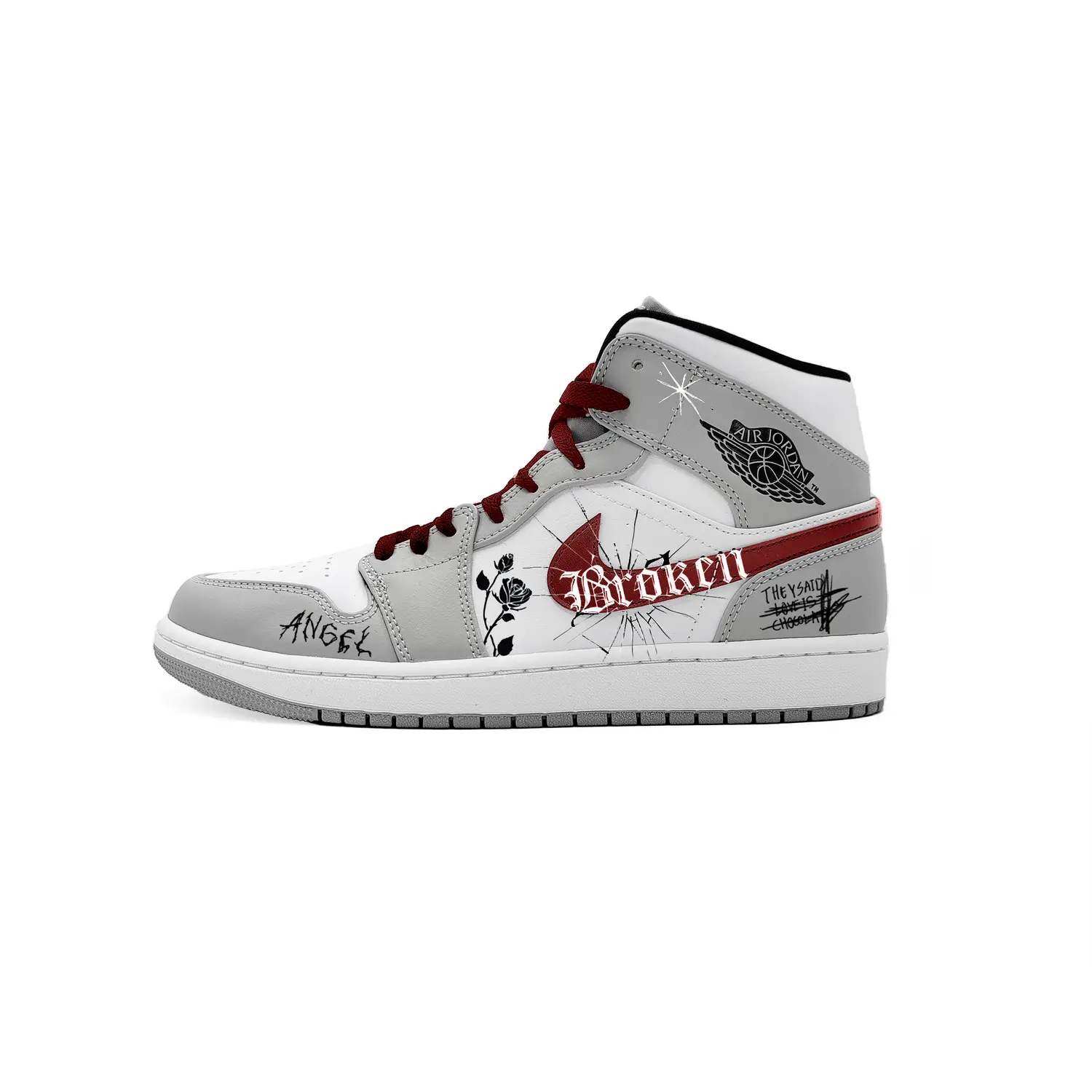 

Jordan Кроссовки баскетбольные мужские mid top vintage red с технологией air 1 rose knight cushioning