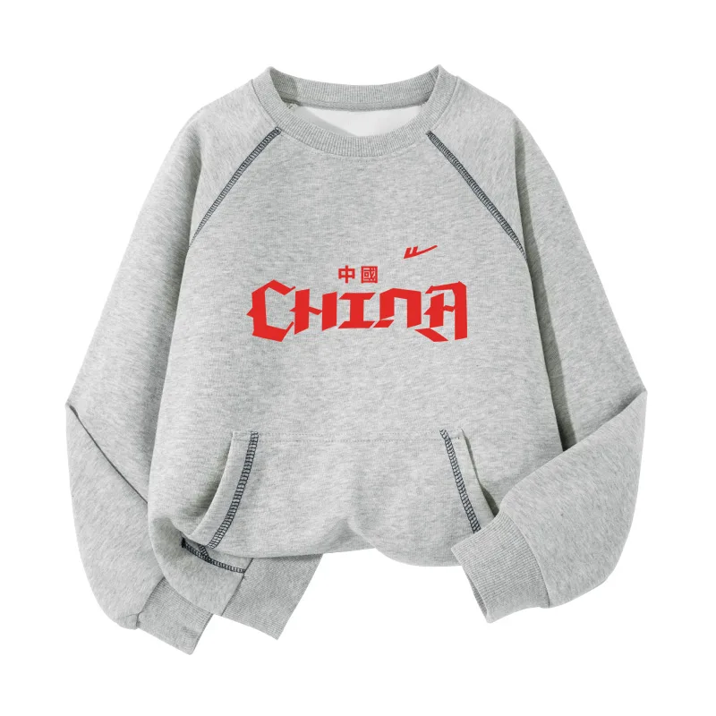 Детский свитшот с круглым вырезом WARRIOR, Navy Blue/White China — фото 3
