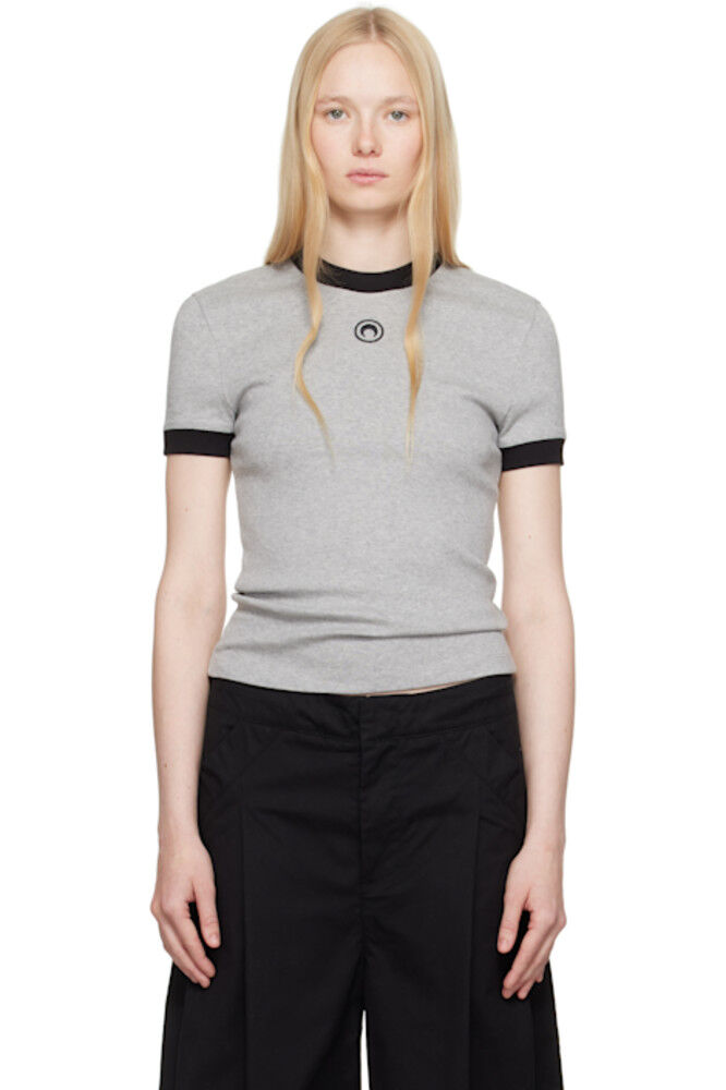 

Футболка серого цвета с логотипом Moon Jersey Fit Marine Serre